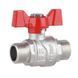 Кран кульовий 1/2" ЗЗ DN15 латунний (метелик) Forte SF606