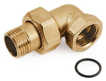 Згін-американка кутовий з ущільнюючим кільцем 1 1/4" GF