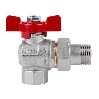 Кран кутовий з американкою 1/2" DN15 (метелик) Icma 361