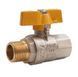 Кран газовий 1/2" ВЗ DN15 латунний (метелик) Fado GB11