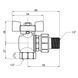 Кран кутовий з американкою 1/2" DN15 (метелик) Icma 361