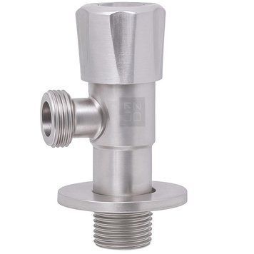 Кран вентильный угловой приборный никелированный 1/2" Lidz