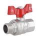 Кран кульовий 1/2" ВЗ DN15 латунний (метелик) Forte SF607