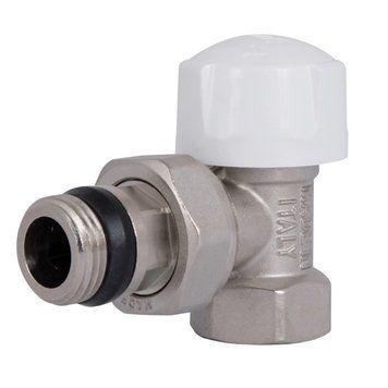 Кран радіаторний кутовий 1/2" під термоголовку M30x1,5 Icma 764