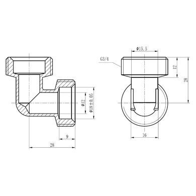 Куточок обтискний 20х20 SF173