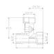 Кран кульовий потрійний приладовий хром 1/2"x3/4" Forte