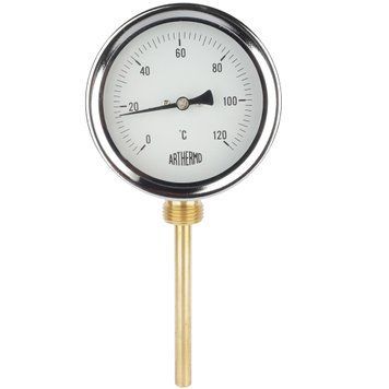 Термометр 0-120&deg;C &Oslash;80 (L=100) 1/2" Arthermo біметалевий радіальний