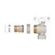 Кран угловой с американкой 3/4" DN20 конус (бабочка) SD901