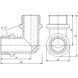 Кут латунний різьба зовнішня 1/2" SF373