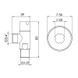 Кран вентильний кутовий приладовий хром 1/2"x3/4" SF342