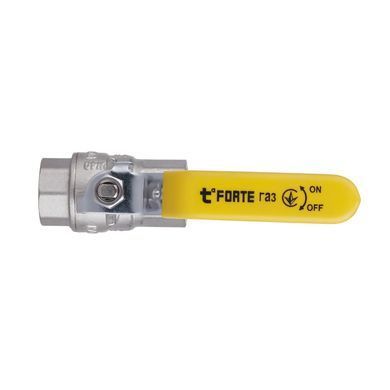 Кран газовый 1/2" ВВ DN15 латунный (ручка) SF600G