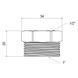Футорка латунная резьба 1"x1/2" SD423