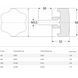 Ручка-звездочка М12x30 &Oslash;50 термостойкая, стальной болт