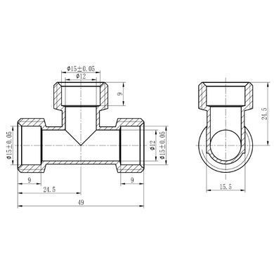 Трійник обтискний 16x16x16 SF176