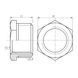 Футорка латунная резьба 3/8"x1/4" SF374