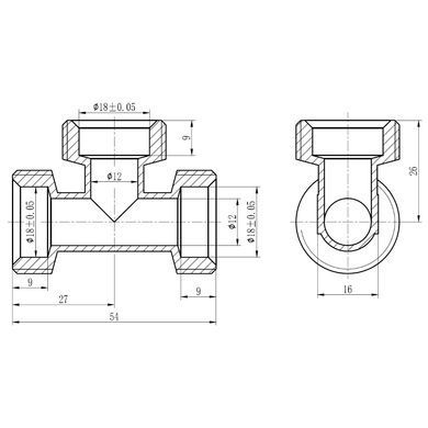 Трійник обтискний 20x20x20 SF176