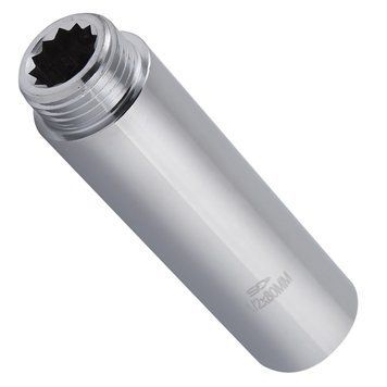 Удлинитель латунный длина 80 мм резьба 1/2" SD13015 хром