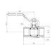 Кран газовий 1 1/4" ВВ DN32 латунний (ручка) SF600G
