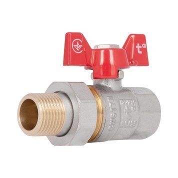 Кран прямой с американкой 1/2" DN15 усиленный (бабочка) SD220N