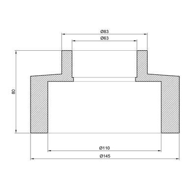 Муфта переходная полипропиленовая PPR 110x63 Thermo Alliance