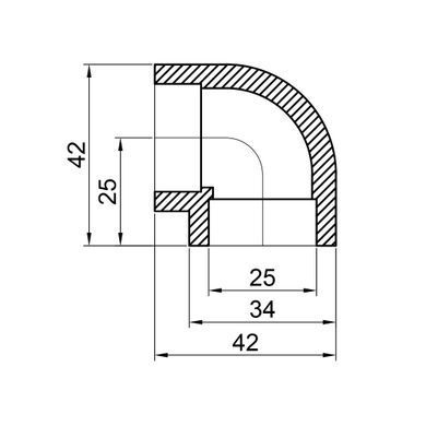 Угол полипропиленовый 90&deg; PPR 25 Thermo Alliance