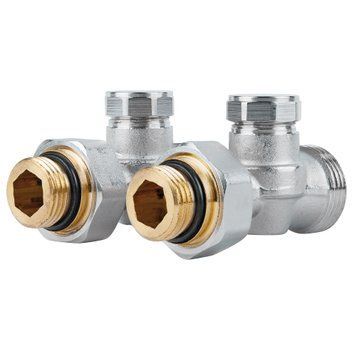 Радіаторний вузол нижнього підключення прямий 1/2"х3/4" Icma 897