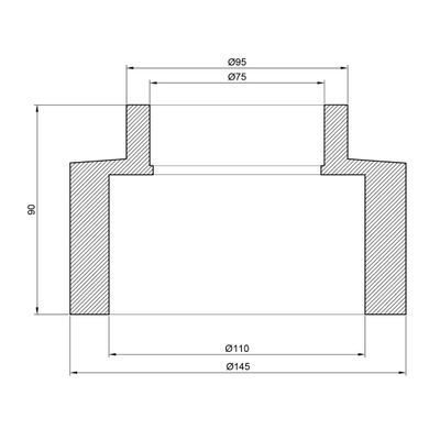 Муфта переходная полипропиленовая PPR 110x75 Thermo Alliance