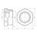 Футорка латунна різьба 1"x1/2" SF374