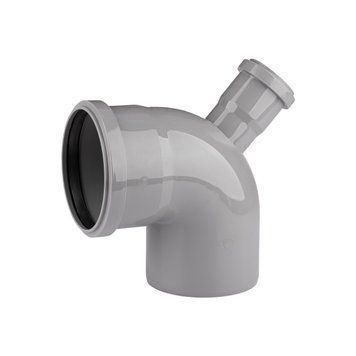 Коліно каналізаційне 90&deg; &Oslash;110 з відведенням під 67&deg; &Oslash;50 TA Sewage