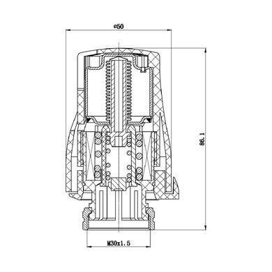 Термостатична головка 6&hellip;28&deg;С для крана M30 SF254