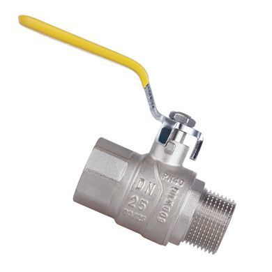 Кран газовий 1" ВЗ DN25 латунний (ручка) Forte SF605G