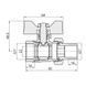 Кран прямий з американкою 1" DN25 (метелик) SD221