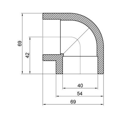 Угол полипропиленовый 90&deg; PPR 40 Thermo Alliance