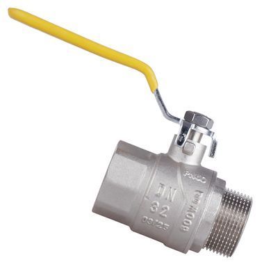 Кран газовий 1 1/4" ВЗ DN32 латунний (ручка) Forte SF605G