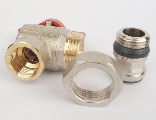 Кран угловой с американкой 1/2" (бабочка) антипротечка Icma 362