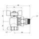 Кран угловой с американкой 1/2" (бабочка) антипротечка Icma 362