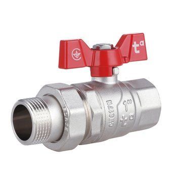 Кран прямий з американкою 1" DN25 (метелик) Forte SF220