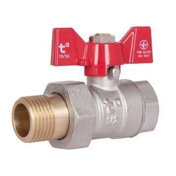 Кран прямой с американкой 1/2" DN15 (бабочка) SD220