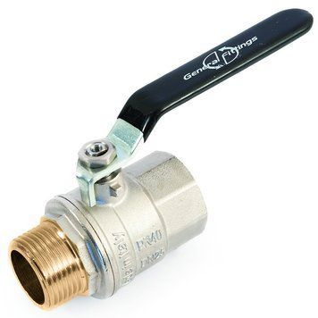 Кран шаровой 1" ВН DN25 усиленный (ручка) General Fittings 7100L2