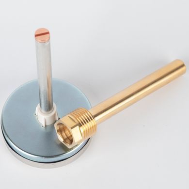 Термометр 0-120&deg;C &Oslash;63 (L=100) 1/2" Afriso биметаллический с гильзой