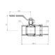 Кран прямой с американкой 1 1/4" DN32 (ручка) Forte SF220